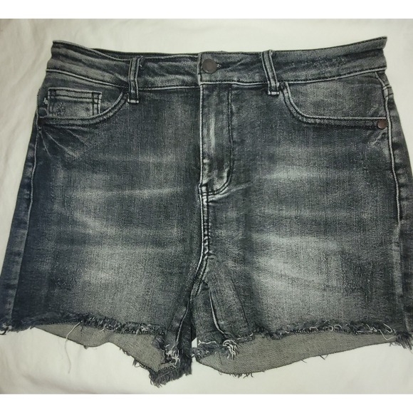 Judy Blue Pants - Judy Blue Denim Jean Shorts Cut Off Women's Medium‎ Black High Rise